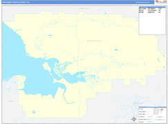 Northwest Arctic Borough (County), AK Digital Map Basic Style